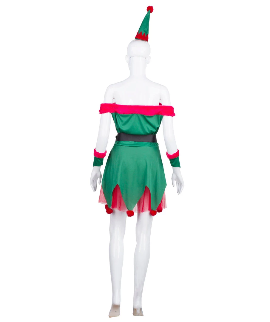 HPO Adult Women's Sexy Elf Holiday Costume | Multi Halloween Costume 3 HPO Adult Women's Sexy Elf Holiday Costume | Multi Halloween Costume