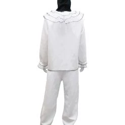 HPO Adult Men's Vintage Pierrot Clown Scary Costume | Silver Halloween Costume 7 HPO Adult Men's Vintage Pierrot Clown Scary Costume | Silver Halloween Costume
