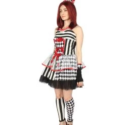 HPO Adult Women's Frightful Clown Scary Costume | Multi Halloween Costume 11 HPO Adult Women's Frightful Clown Scary Costume | Multi Halloween Costume
