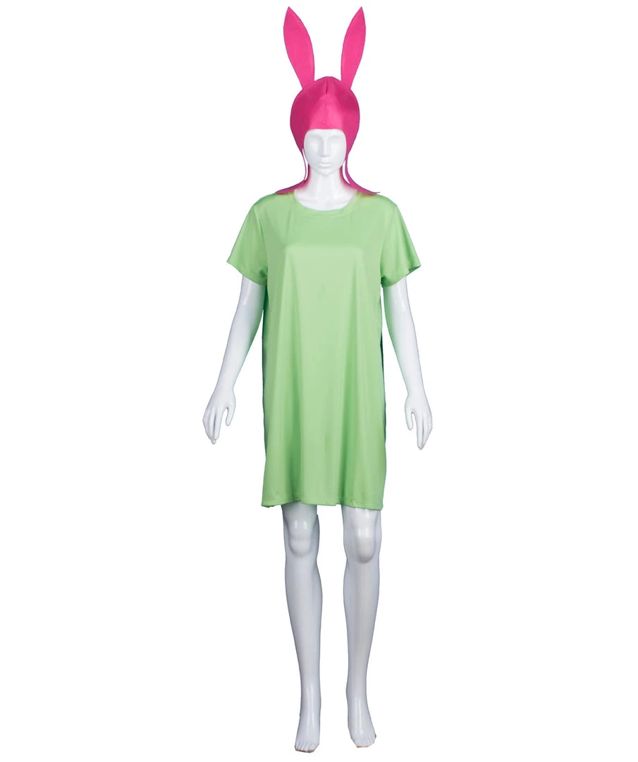 HPO Adult Women's Burgers Carton TV/Movie Costume | Pink & Green Halloween Costume 2 HPO Adult Women's Burgers Carton TV/Movie Costume | Pink & Green Halloween Costume
