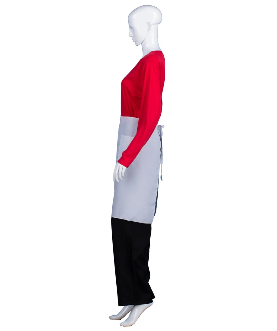 HPO Adult Women's Burgers Carton TV/Movie Costume | Red & White Cosplay Costume 2 HPO Adult Women's Burgers Carton TV/Movie Costume | Red & White Cosplay Costume