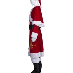 HPO Adult Men's Deluxe Santa Claus With Embroidered Dragon Logo Holiday Costume | Multi Halloween Costume