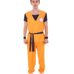 HPO Adult Men's Fighter TV / Movie Costume | Orange Halloween Costume