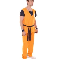 HPO Adult Men's Fighter TV / Movie Costume | Orange Halloween Costume