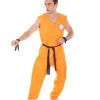 HPO Adult Men's Fighter TV / Movie Costume | Orange Halloween Costume
