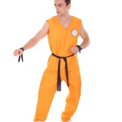HPO Adult Men's Fighter TV / Movie Costume | Orange Halloween Costume