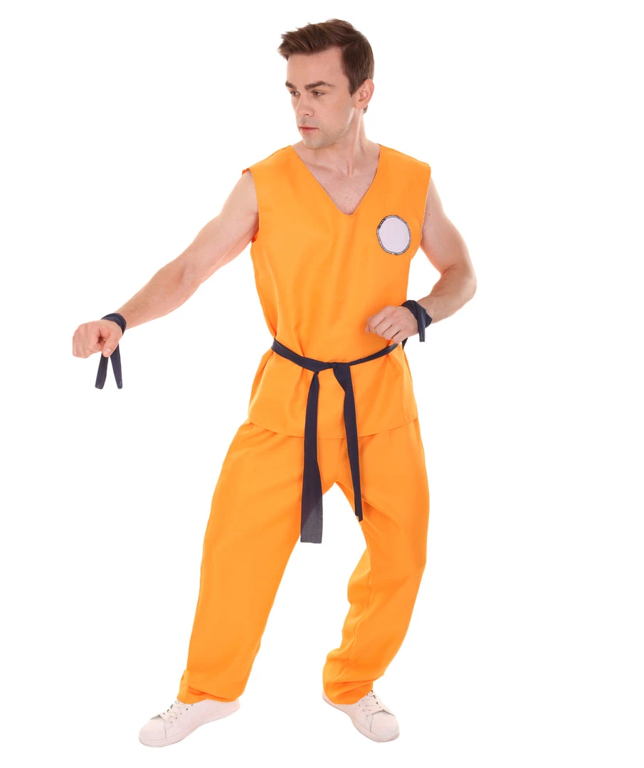 HPO Adult Men's Fighter TV / Movie Costume | Orange Halloween Costume 1 HPO Adult Men's Fighter TV / Movie Costume | Orange Halloween Costume