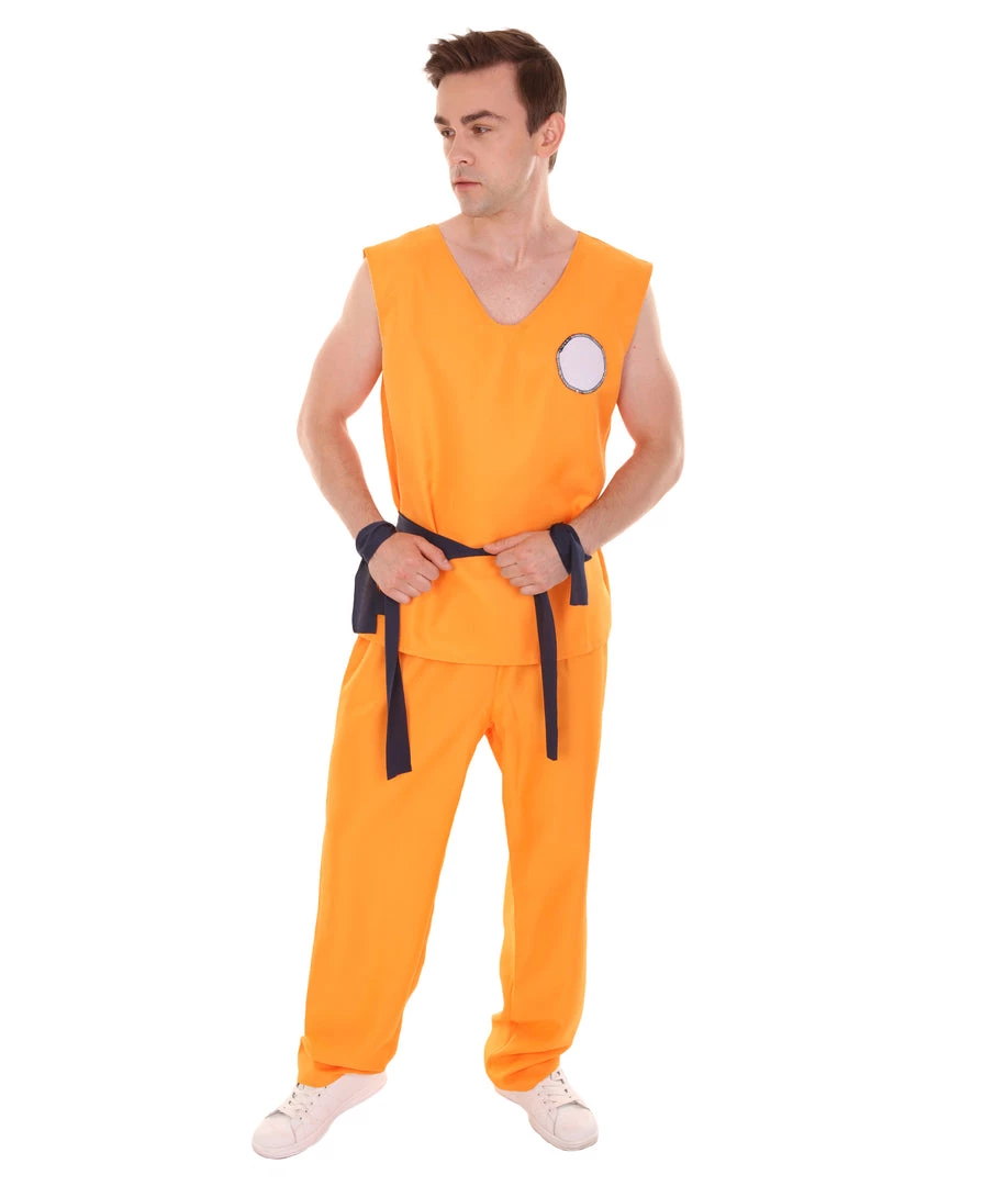 HPO Adult Men's Fighter TV / Movie Costume | Orange Halloween Costume 8 HPO Adult Men's Fighter TV / Movie Costume | Orange Halloween Costume