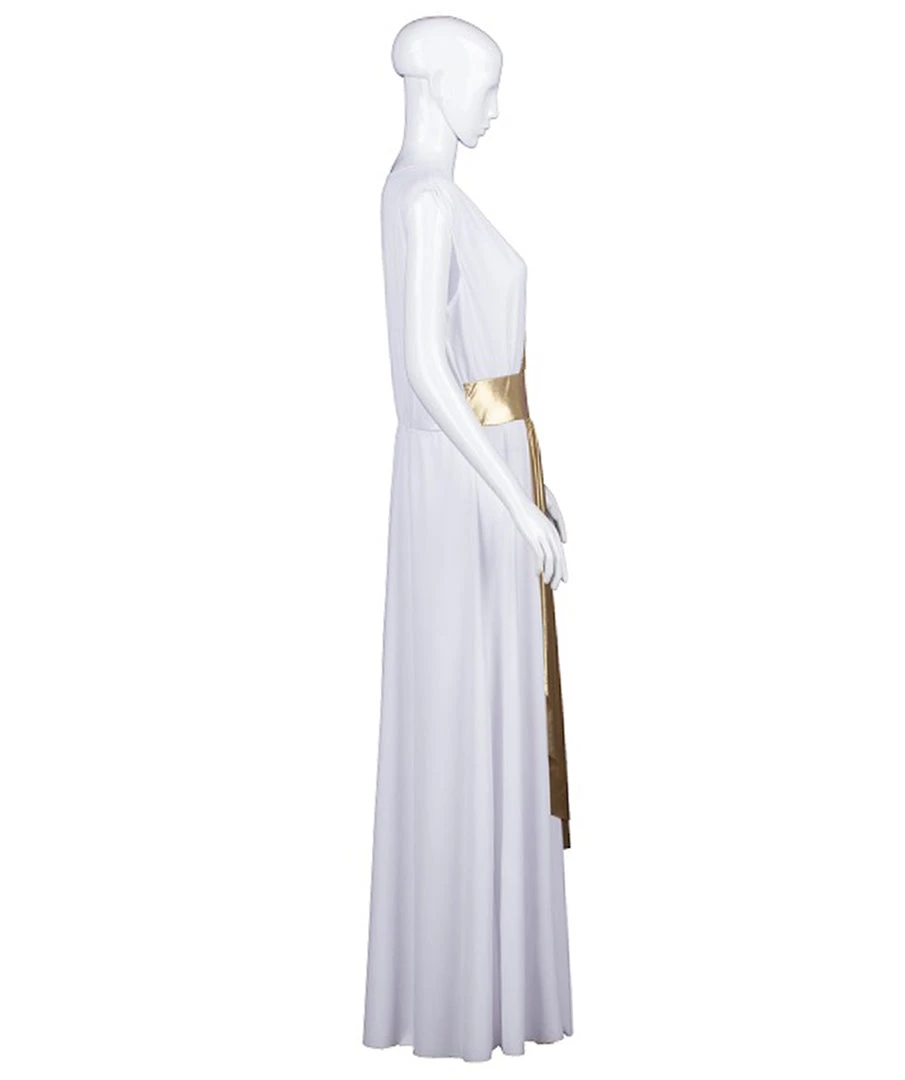 HPO Adult Women's Greek Goddess Angel Costume | White & Gold Cosplay Costume 5 HPO Adult Women's Greek Goddess Angel Costume | White & Gold Cosplay Costume