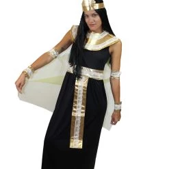 HPO Adult Women's Cleopatra Nile Queen Costume | Black & Gold Cosplay Costume