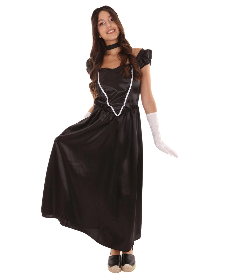 HPO Adult Women's Aristocrat Socialite Dress 20s Costume | Black Cosplay Costume 3 HPO Adult Women's Aristocrat Socialite Dress 20s Costume | Black Cosplay Costume