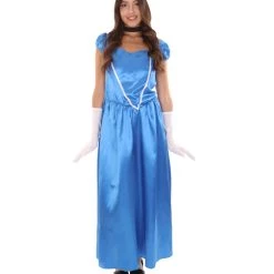 HPO Adult Women's Aristocrat Socialite Dress 20s Costume | Royal Blue Cosplay Costume 9 HPO Adult Women's Aristocrat Socialite Dress 20s Costume | Royal Blue Cosplay Costume