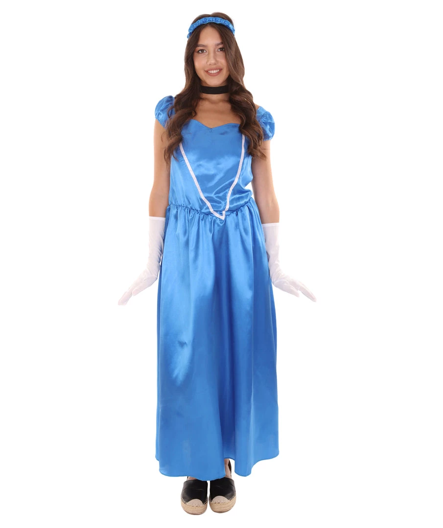 HPO Adult Women's Aristocrat Socialite Dress 20s Costume | Royal Blue Cosplay Costume 2 HPO Adult Women's Aristocrat Socialite Dress 20s Costume | Royal Blue Cosplay Costume