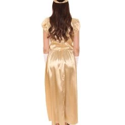 HPO Adult Women's Aristocrat Socialite Dress 20s Costume | Gold Cosplay Costume 11 HPO Adult Women's Aristocrat Socialite Dress 20s Costume | Gold Cosplay Costume