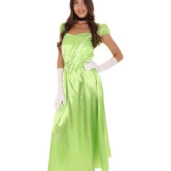 HPO Adult Women's Aristocrat Socialite Dress 20s Costume | Lime Cosplay Costume 10 HPO Adult Women's Aristocrat Socialite Dress 20s Costume | Lime Cosplay Costume