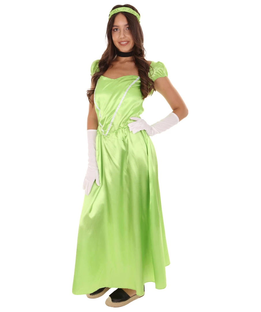 HPO Adult Women's Aristocrat Socialite Dress 20s Costume | Lime Cosplay Costume 3 HPO Adult Women's Aristocrat Socialite Dress 20s Costume | Lime Cosplay Costume