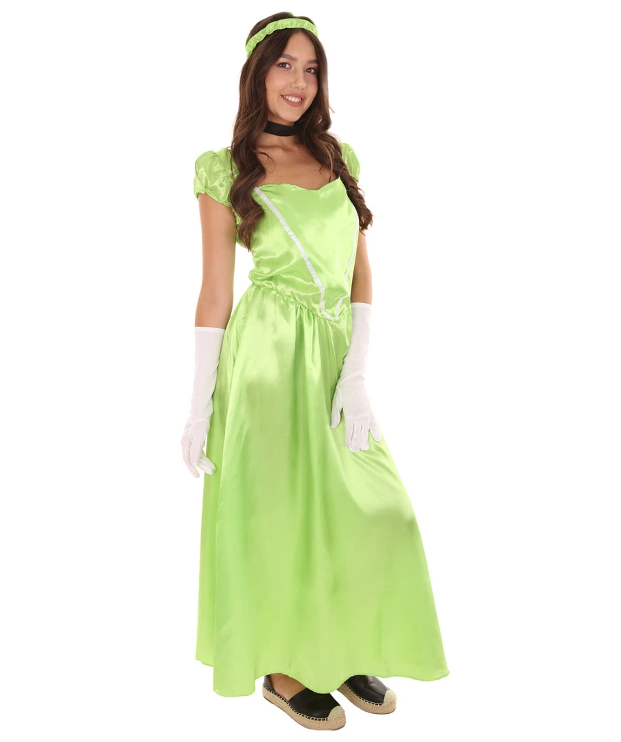 HPO Adult Women's Aristocrat Socialite Dress 20s Costume | Lime Cosplay Costume 6 HPO Adult Women's Aristocrat Socialite Dress 20s Costume | Lime Cosplay Costume