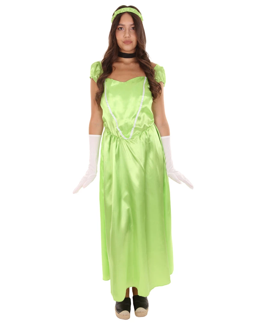 HPO Adult Women's Aristocrat Socialite Dress 20s Costume | Lime Cosplay Costume 2 HPO Adult Women's Aristocrat Socialite Dress 20s Costume | Lime Cosplay Costume