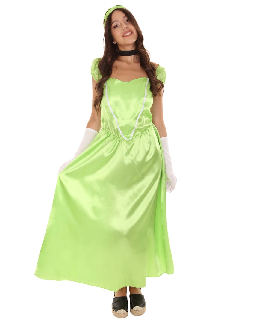 HPO Adult Women's Aristocrat Socialite Dress 20s Costume | Lime Cosplay Costume 1 HPO Adult Women's Aristocrat Socialite Dress 20s Costume | Lime Cosplay Costume