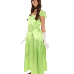 HPO Adult Women's Aristocrat Socialite Dress 20s Costume | Lime Cosplay Costume 11 HPO Adult Women's Aristocrat Socialite Dress 20s Costume | Lime Cosplay Costume