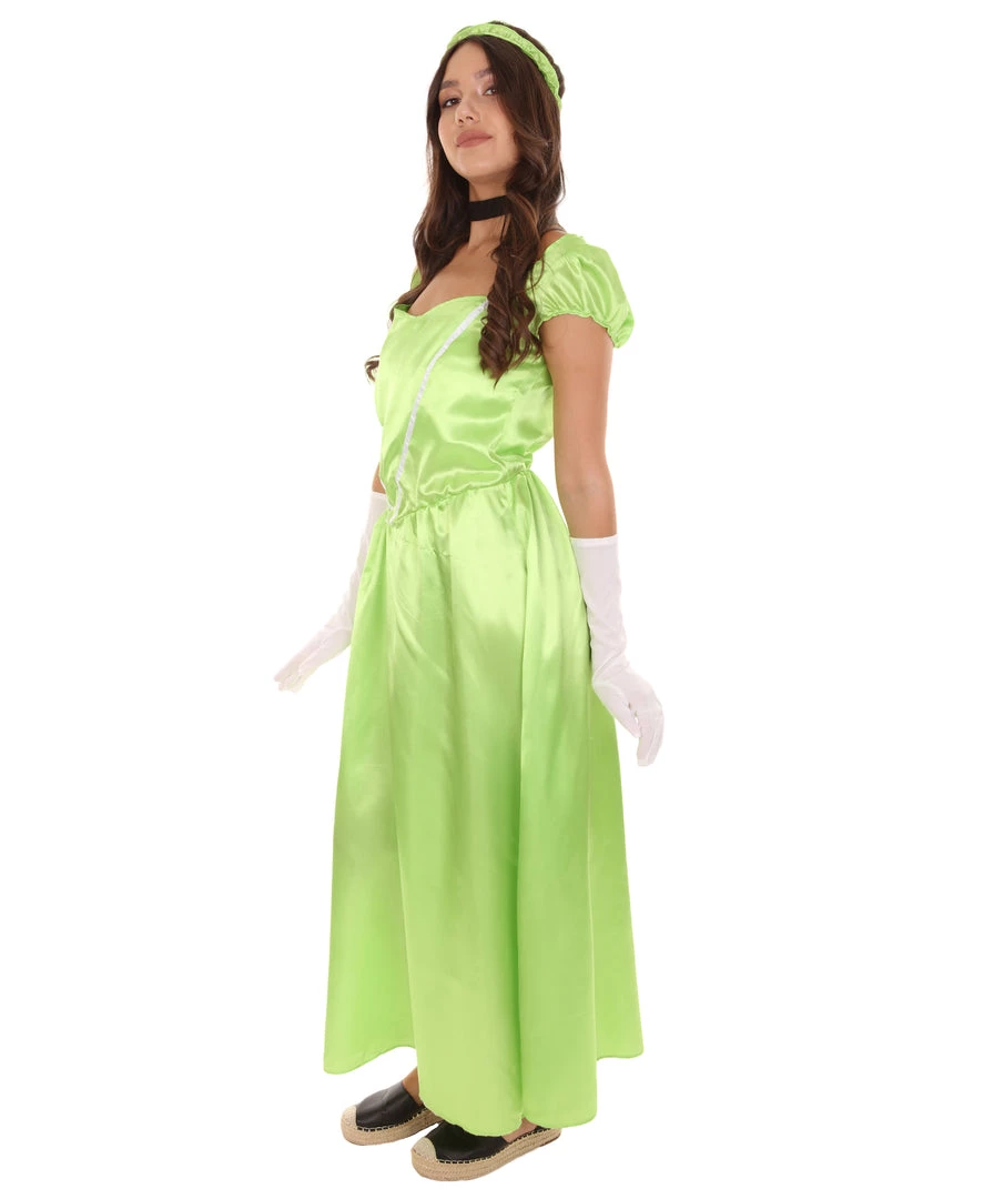 HPO Adult Women's Aristocrat Socialite Dress 20s Costume | Lime Cosplay Costume 4 HPO Adult Women's Aristocrat Socialite Dress 20s Costume | Lime Cosplay Costume