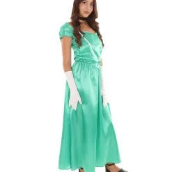 HPO Adult Women's Aristocrat Socialite Dress 20s Costume | Green Cosplay Costume 11 HPO Adult Women's Aristocrat Socialite Dress 20s Costume | Green Cosplay Costume