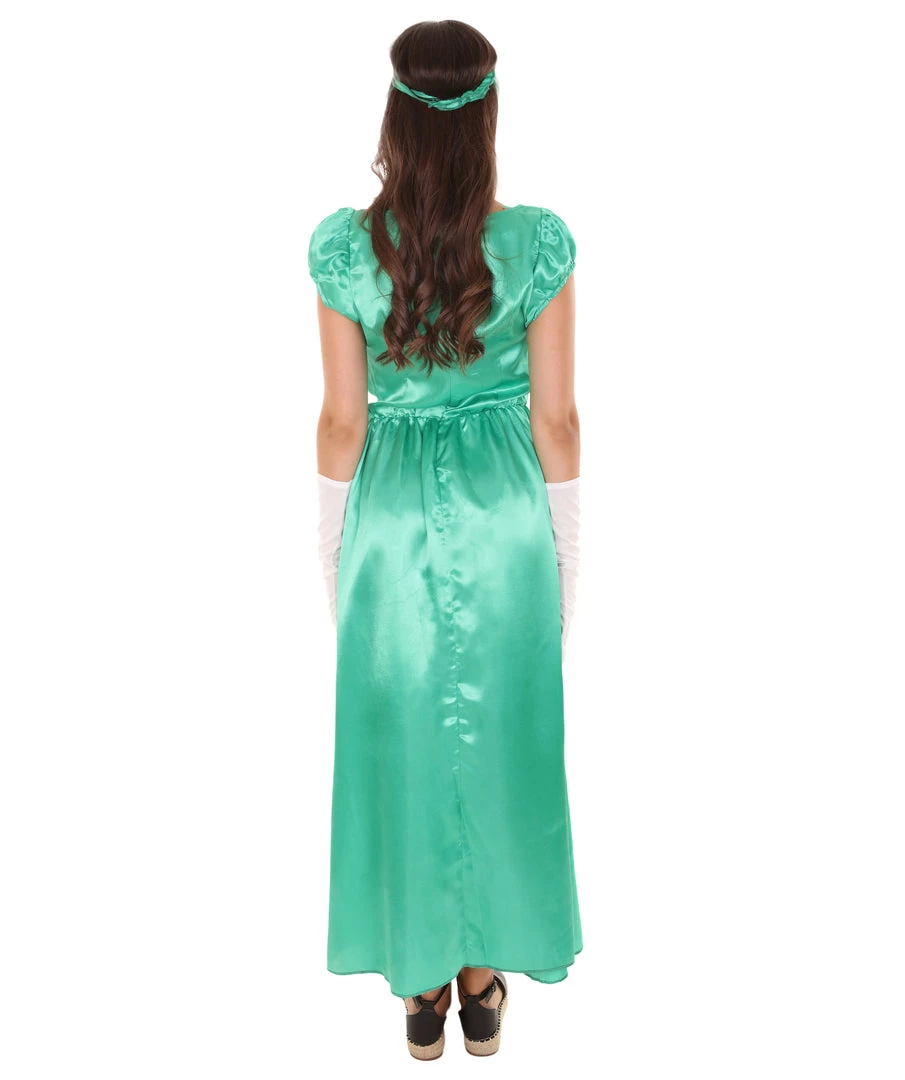HPO Adult Women's Aristocrat Socialite Dress 20s Costume | Green Cosplay Costume 4 HPO Adult Women's Aristocrat Socialite Dress 20s Costume | Green Cosplay Costume