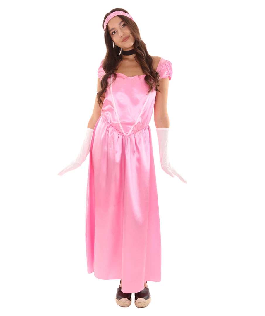 HPO Adult Women's Aristocrat Socialite Dress 20s Costume | Light Pink Cosplay Costume 1 HPO Adult Women's Aristocrat Socialite Dress 20s Costume | Light Pink Cosplay Costume