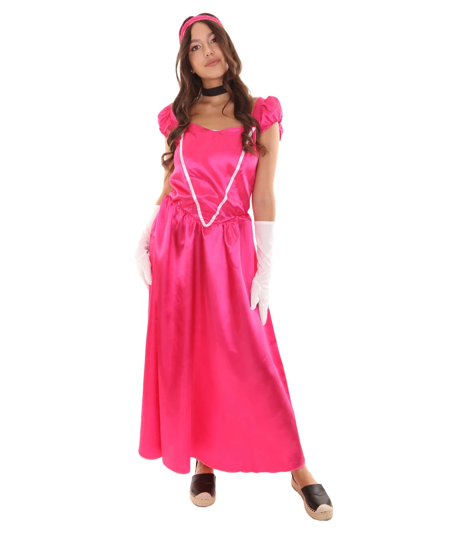 HPO Adult Women's Aristocrat Socialite Dress 20s Costume | Dark Pink Cosplay Costume 5 HPO Adult Women's Aristocrat Socialite Dress 20s Costume | Dark Pink Cosplay Costume