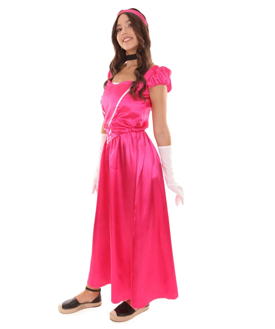 HPO Adult Women's Aristocrat Socialite Dress 20s Costume | Dark Pink Cosplay Costume 3 HPO Adult Women's Aristocrat Socialite Dress 20s Costume | Dark Pink Cosplay Costume