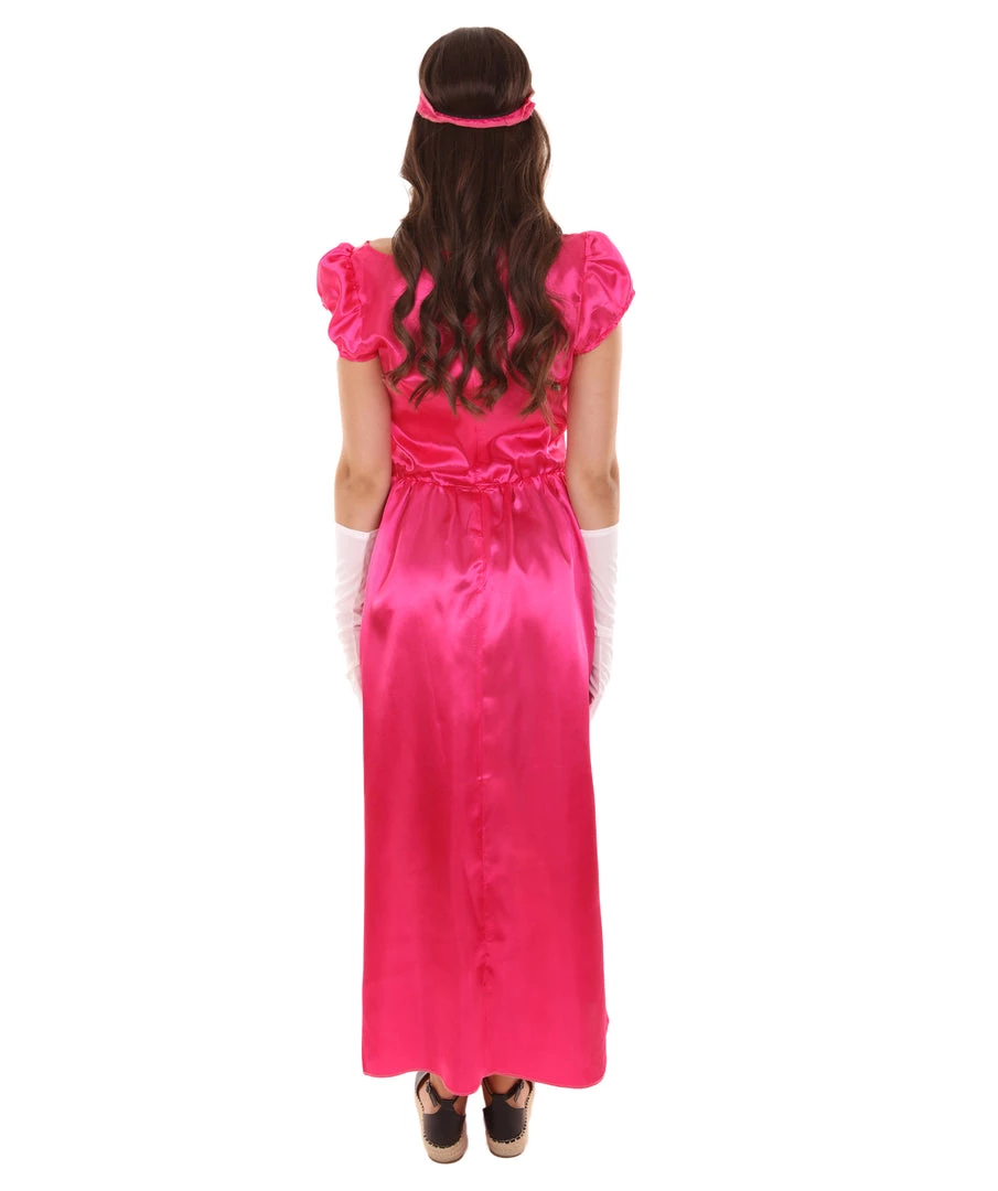 HPO Adult Women's Aristocrat Socialite Dress 20s Costume | Dark Pink Cosplay Costume 4 HPO Adult Women's Aristocrat Socialite Dress 20s Costume | Dark Pink Cosplay Costume