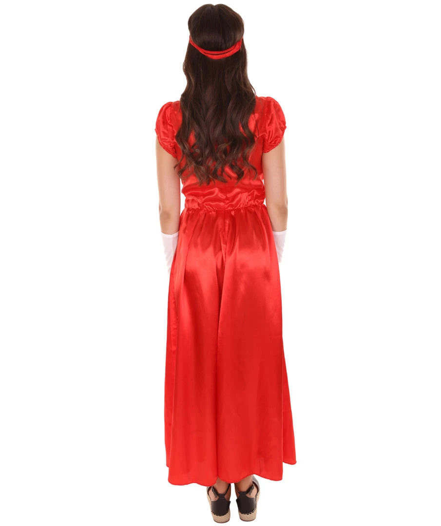 HPO Adult Women's Aristocrat Socialite Dress 20s Costume | Red Cosplay Costume 5 HPO Adult Women's Aristocrat Socialite Dress 20s Costume | Red Cosplay Costume