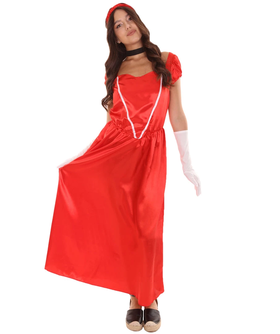 HPO Adult Women's Aristocrat Socialite Dress 20s Costume | Red Cosplay Costume 7 HPO Adult Women's Aristocrat Socialite Dress 20s Costume | Red Cosplay Costume