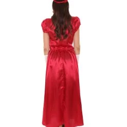HPO Adult Women's Aristocrat Socialite Dress 20s Costume | Dark Red Cosplay Costume 11 HPO Adult Women's Aristocrat Socialite Dress 20s Costume | Dark Red Cosplay Costume