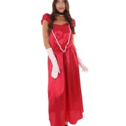 HPO Adult Women's Aristocrat Socialite Dress 20s Costume | Dark Red Cosplay Costume