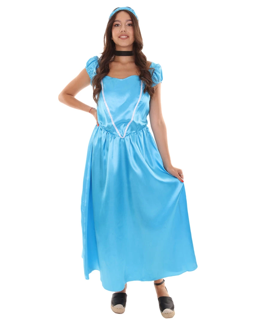 HPO Adult Women's Aristocrat Socialite Dress 20s Costume | Lake Blue Cosplay Costume 1 HPO Adult Women's Aristocrat Socialite Dress 20s Costume | Lake Blue Cosplay Costume