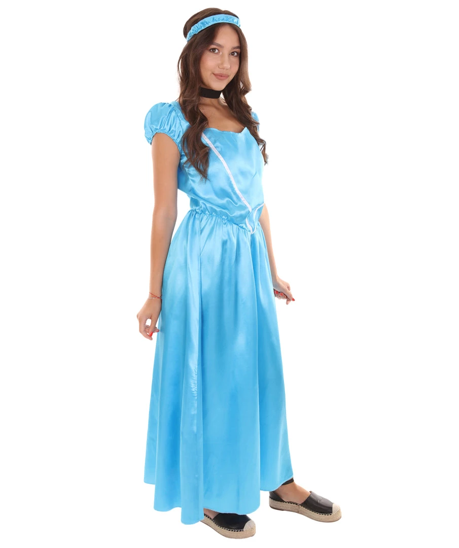 HPO Adult Women's Aristocrat Socialite Dress 20s Costume | Lake Blue Cosplay Costume 7 HPO Adult Women's Aristocrat Socialite Dress 20s Costume | Lake Blue Cosplay Costume