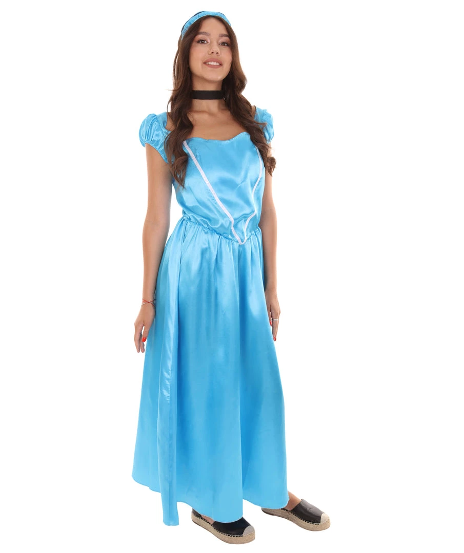 HPO Adult Women's Aristocrat Socialite Dress 20s Costume | Lake Blue Cosplay Costume 6 HPO Adult Women's Aristocrat Socialite Dress 20s Costume | Lake Blue Cosplay Costume