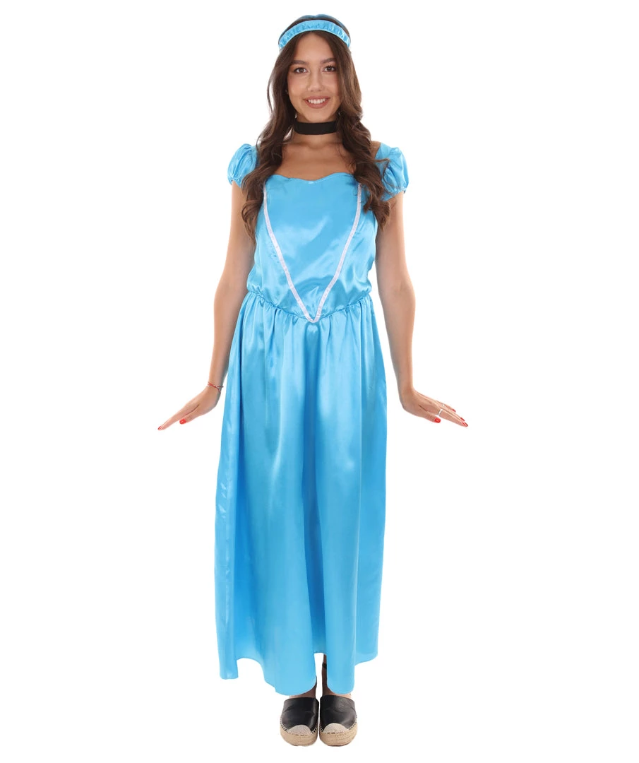 HPO Adult Women's Aristocrat Socialite Dress 20s Costume | Lake Blue Cosplay Costume 2 HPO Adult Women's Aristocrat Socialite Dress 20s Costume | Lake Blue Cosplay Costume