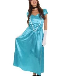 HPO Adult Women's Aristocrat Socialite Dress 20s Costume | Aqua Blue Cosplay Costume