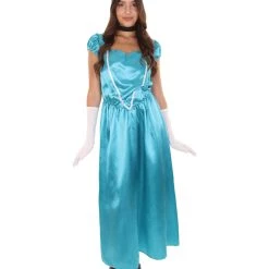 HPO Adult Women's Aristocrat Socialite Dress 20s Costume | Aqua Blue Cosplay Costume