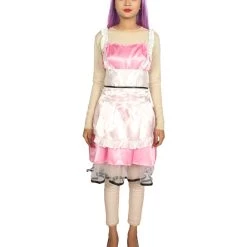 HPO Adult Women's Sexy French Maid Uniform Costume | Light Pink Cosplay Costume