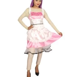 HPO Adult Women's Sexy French Maid Uniform Costume | Light Pink Cosplay Costume