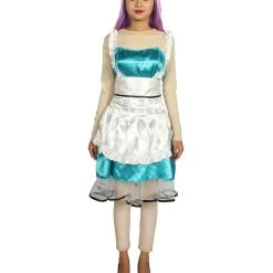 HPO Adult Women's Sexy French Maid Uniform Costume | Lake Blue Cosplay Costume