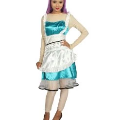 HPO Adult Women's Sexy French Maid Uniform Costume | Lake Blue Cosplay Costume