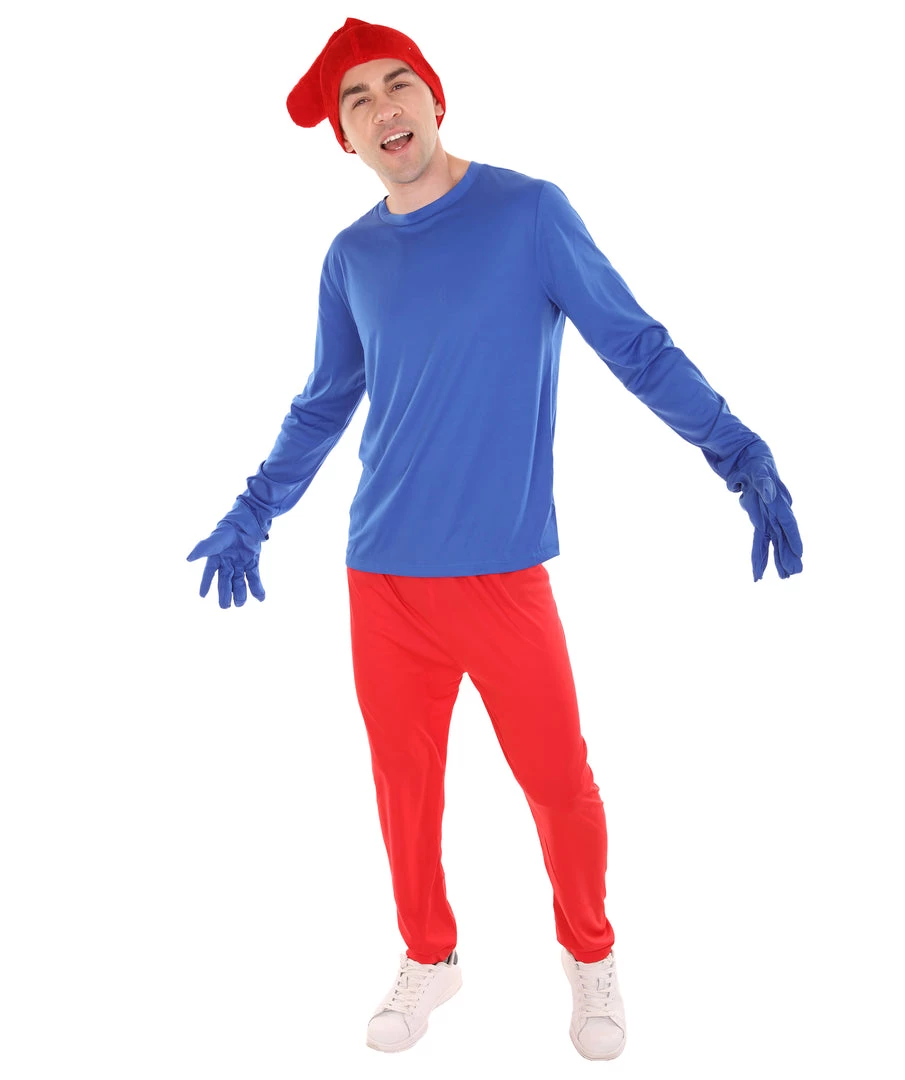 HPO Men's Cosplay Blue Costume | Blue Red Color 1 HPO Men's Cosplay Blue Costume | Blue Red Color
