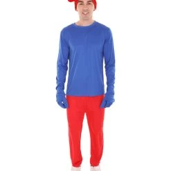 HPO Men's Cosplay Blue Costume | Blue Red Color