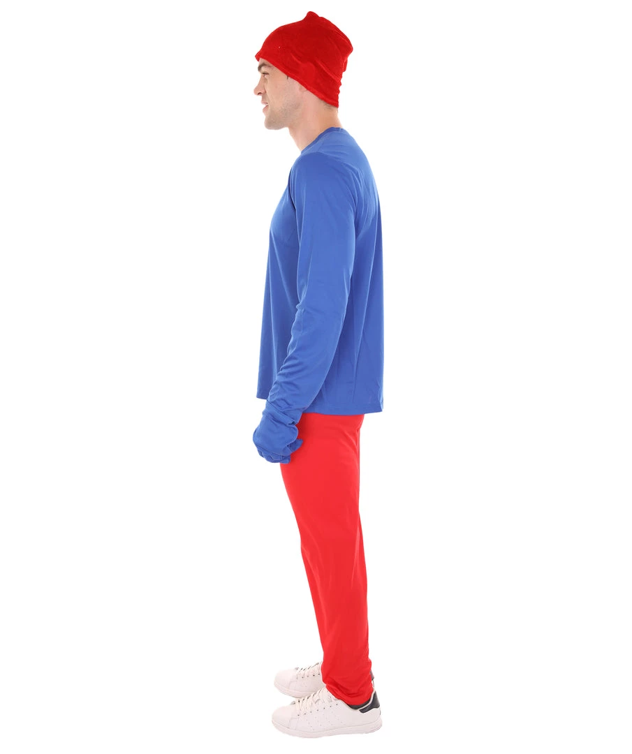 HPO Men's Cosplay Blue Costume | Blue Red Color 4 HPO Men's Cosplay Blue Costume | Blue Red Color