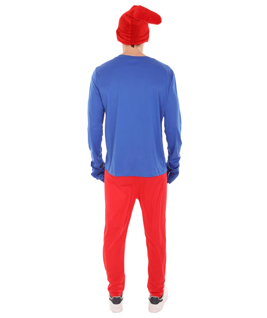 HPO Men's Cosplay Blue Costume | Blue Red Color 5 HPO Men's Cosplay Blue Costume | Blue Red Color