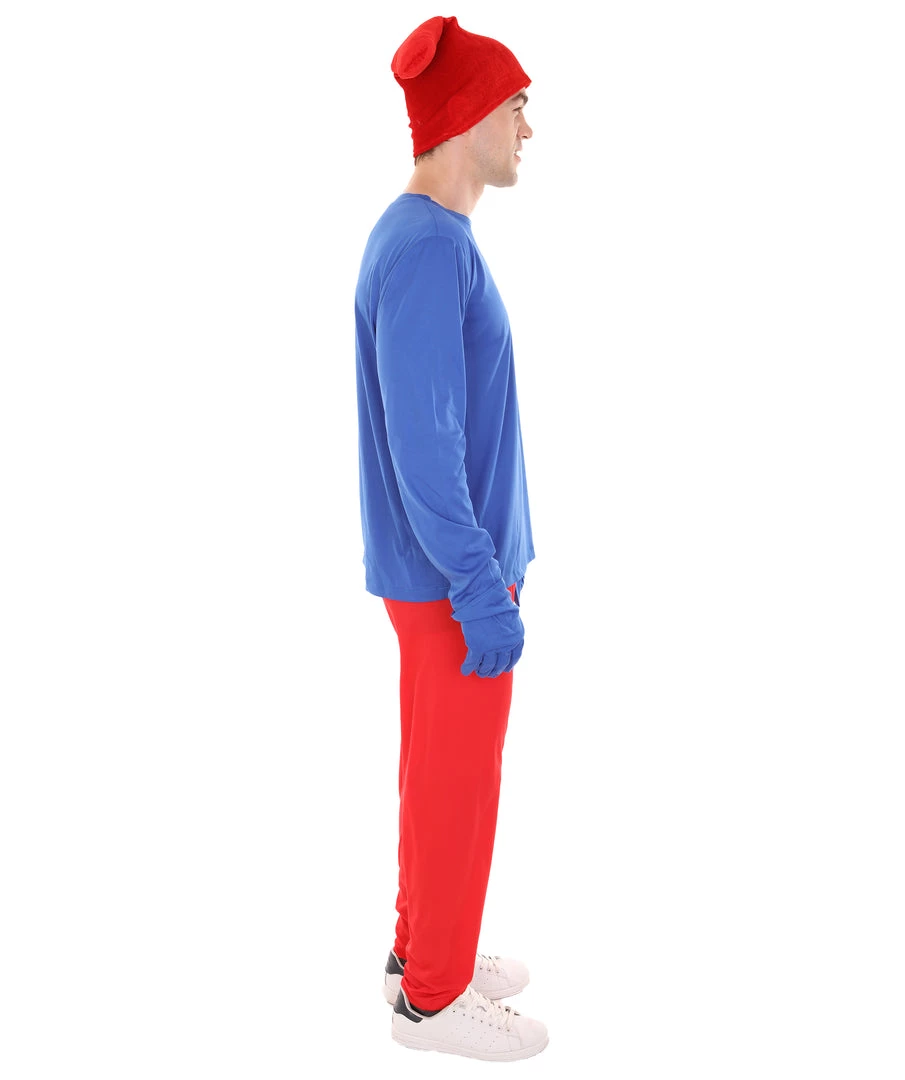 HPO Men's Cosplay Blue Costume | Blue Red Color 6 HPO Men's Cosplay Blue Costume | Blue Red Color